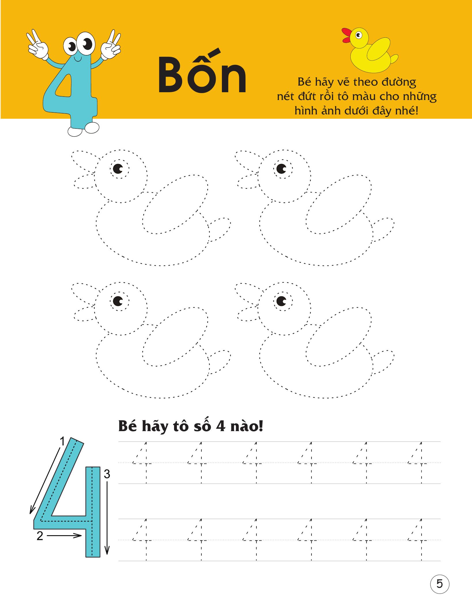 Rèn Luyện Kỹ Năng Cầm Bút Cho Trẻ - Tô Nét Số Đếm - Ảnh 7