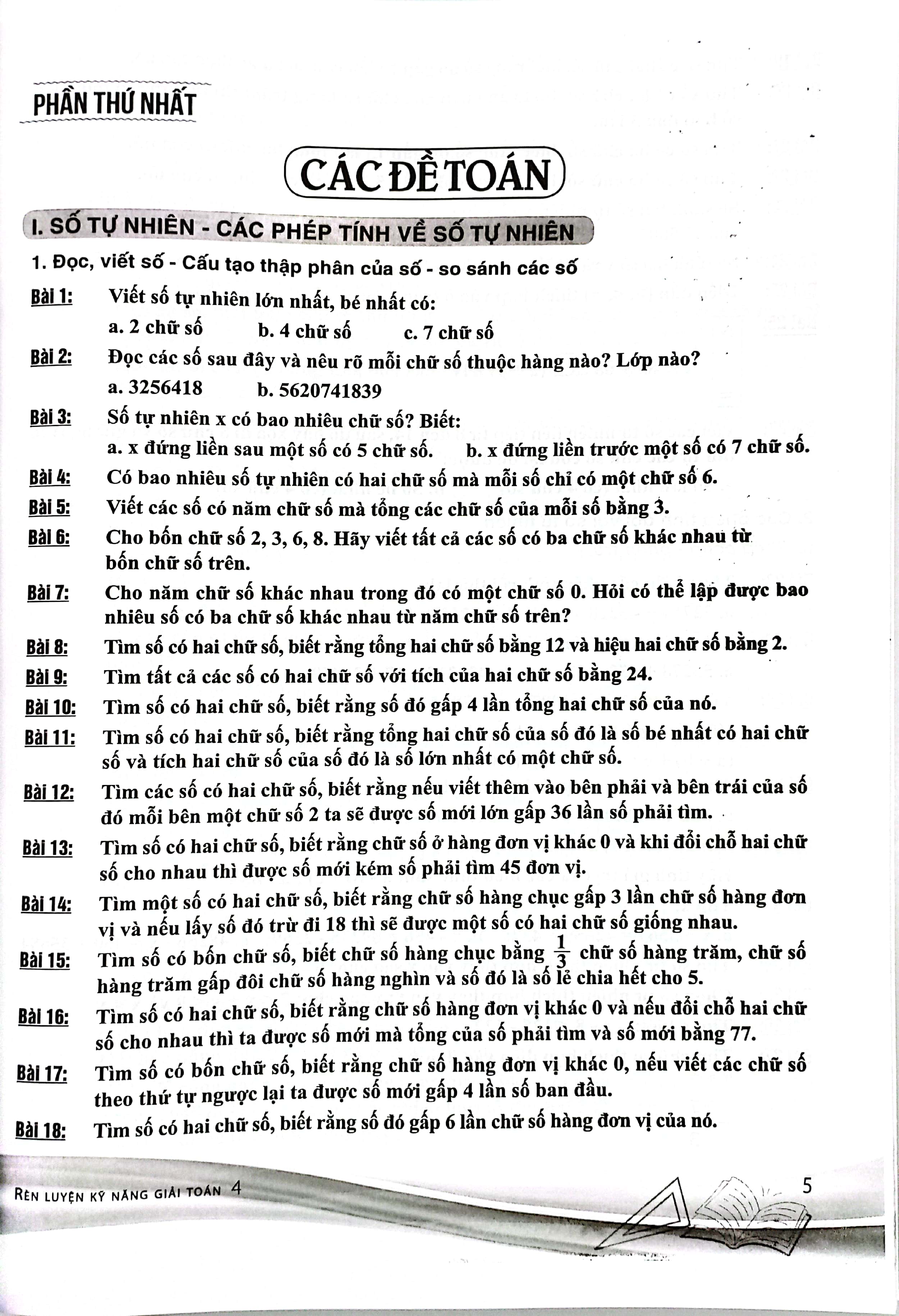 rèn luyện kỹ năng giải toán 4 (biên soạn theo chương trình giáo dục phổ thông mới dùng chung cho các bộ sgk hiện hành) - Ảnh 5