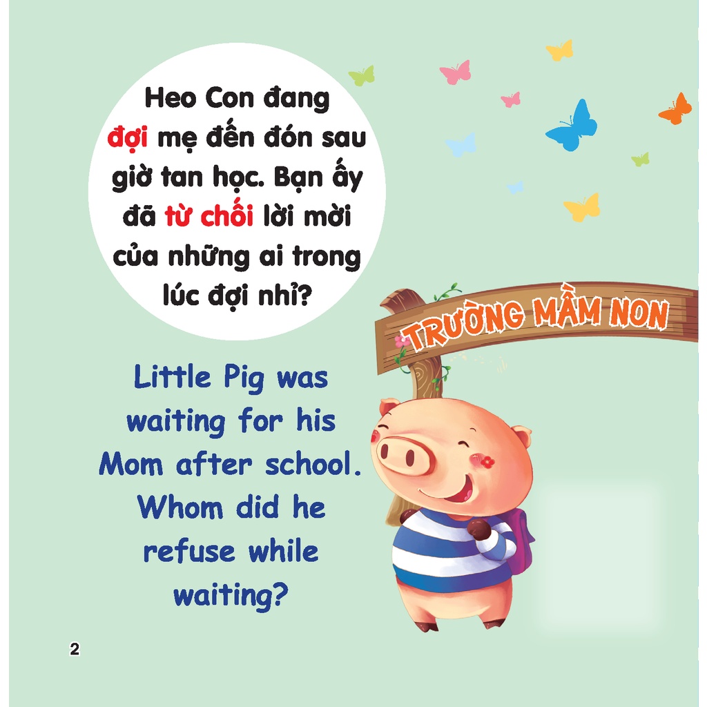 rèn luyện kỹ năng giao tiếp bằng tranh cho bé - lời từ chối (song ngữ anh - việt) - Ảnh 4