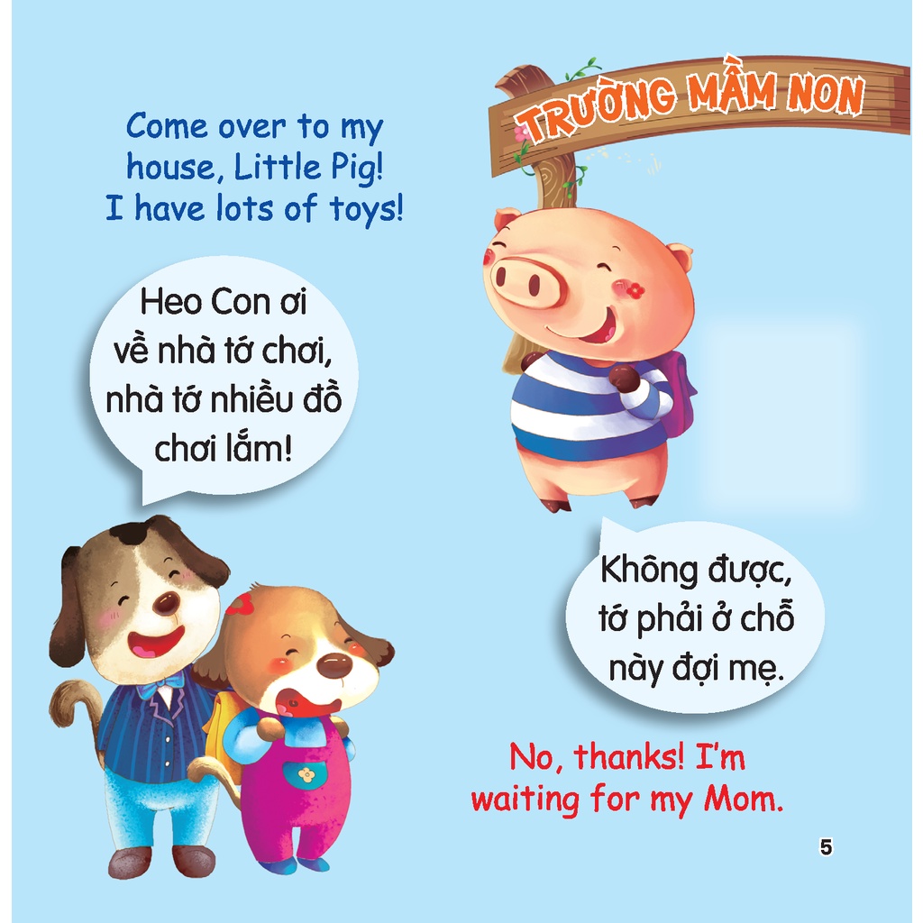 rèn luyện kỹ năng giao tiếp bằng tranh cho bé - lời từ chối (song ngữ anh - việt) - Ảnh 6