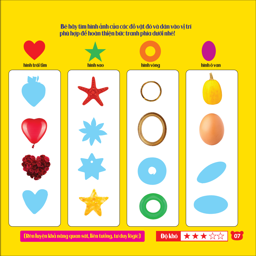 rèn luyện phát triển trí óc cho trẻ - bóc dán hình thông minh - chơi mà học (2-6 tuổi) - Ảnh 10