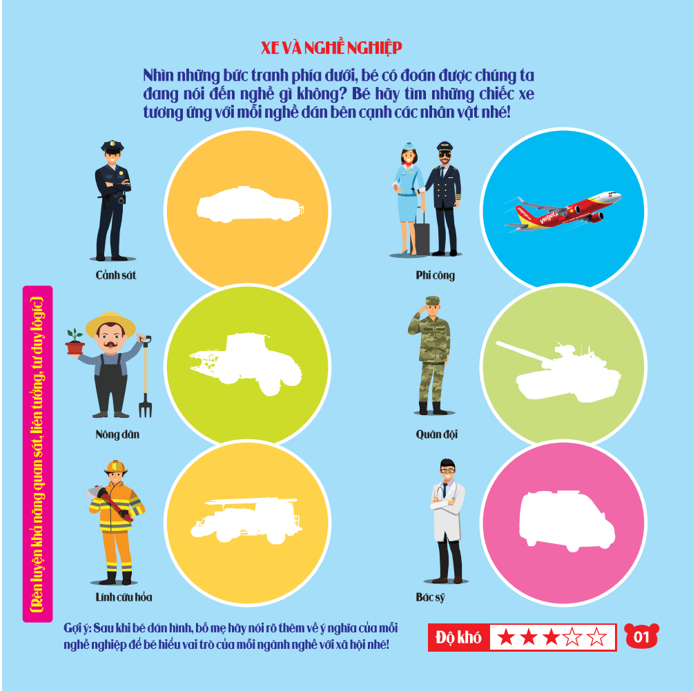 rèn luyện phát triển trí óc cho trẻ - bóc dán hình thông minh iq-eq-cq - phương tiện giao thông (tái bản 2023) - Ảnh 3