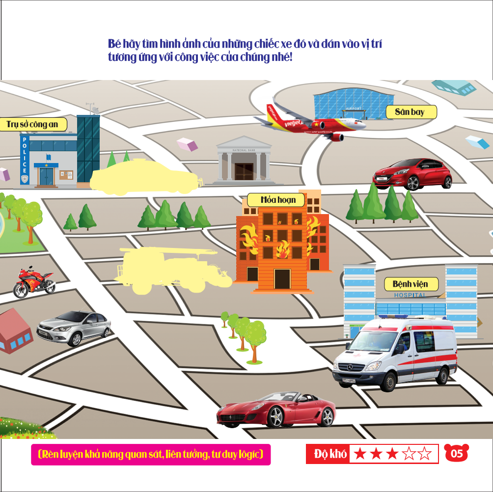 rèn luyện phát triển trí óc cho trẻ - bóc dán hình thông minh iq-eq-cq - phương tiện giao thông (tái bản 2023) - Ảnh 6