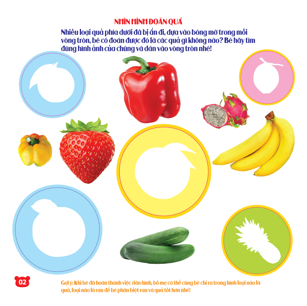 rèn luyện phát triển trí óc cho trẻ - bóc dán hình thông minh iq-eq-cq - rau, củ, quả (dành cho trẻ từ 2-6 tuổi) (tái bản 2023) - Ảnh 4