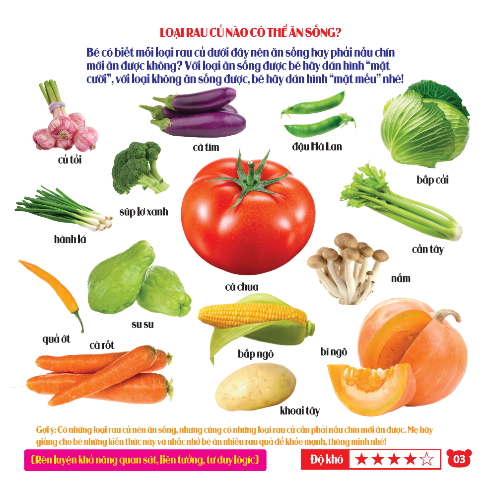 rèn luyện phát triển trí óc cho trẻ - bóc dán hình thông minh iq-eq-cq - rau, củ, quả (dành cho trẻ từ 2-6 tuổi) (tái bản 2023) - Ảnh 5