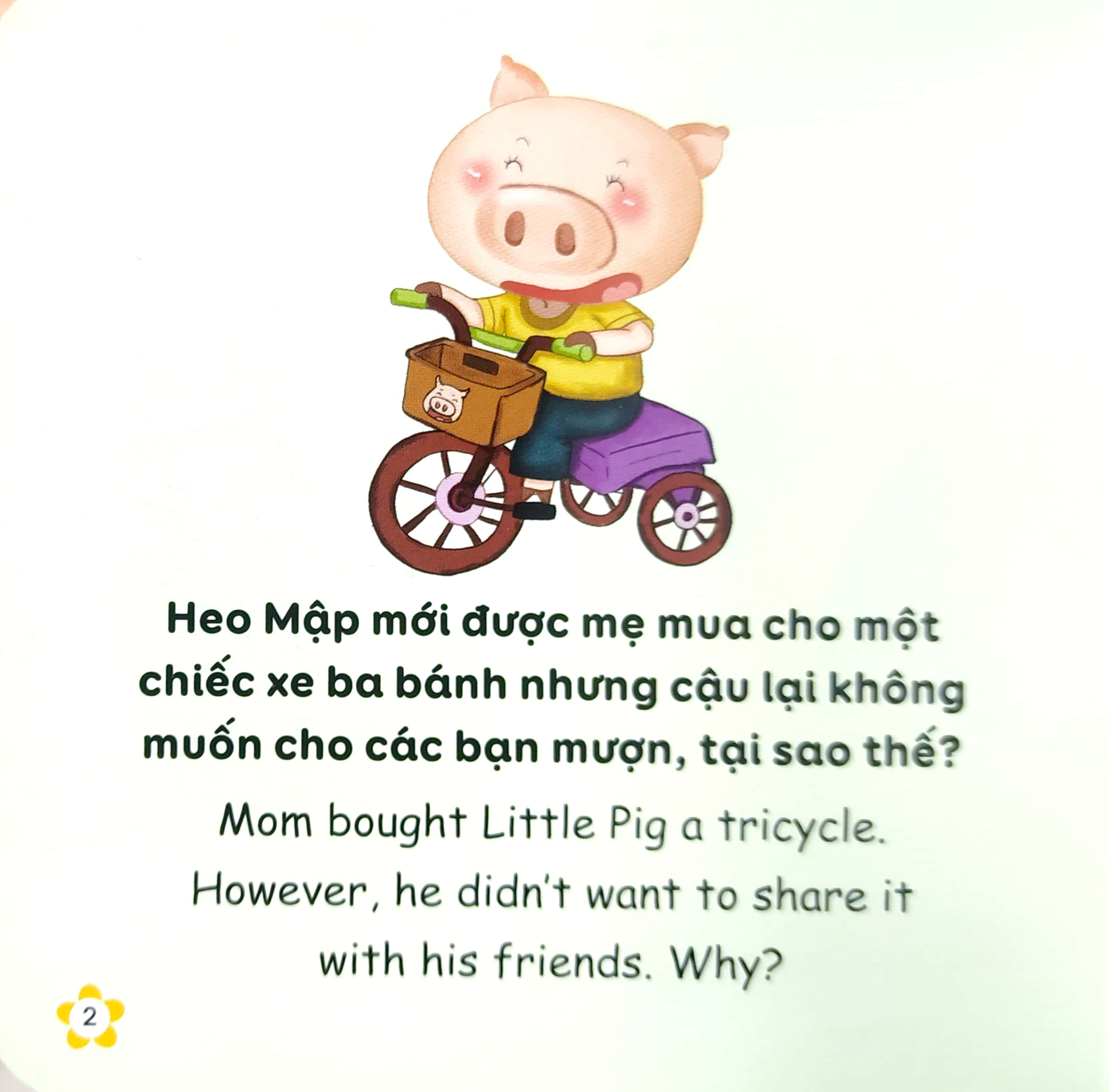 rèn luyện thói quen tốt - song ngữ anh-việt - học cách chia sẻ (dành cho trẻ từ 2-6 tuổi) (tái bản 2023) - Ảnh 3