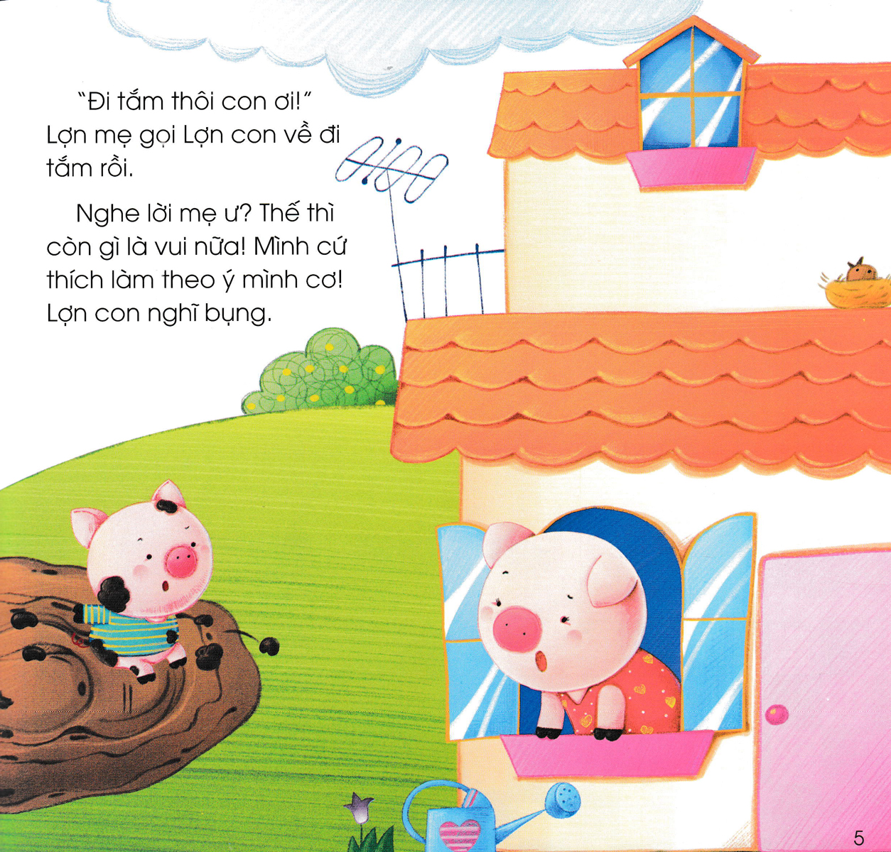 rèn luyện tính cách tốt cho trẻ - lợn con bay lên trời - dạy trẻ không bướng bỉnh - Ảnh 4