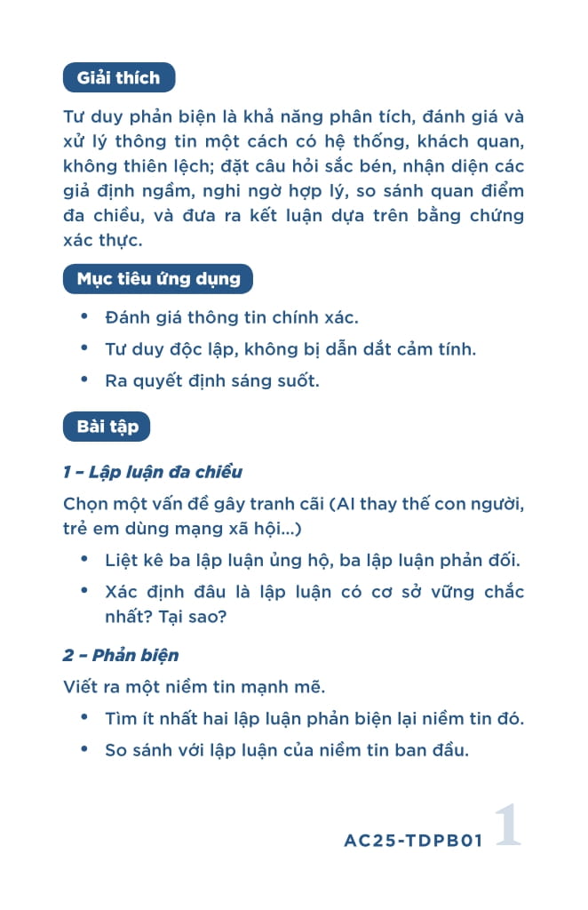 Rèn Luyện Tư Duy Khác Biệt - Tư Duy Phản Biện Thông Minh - Ảnh 5