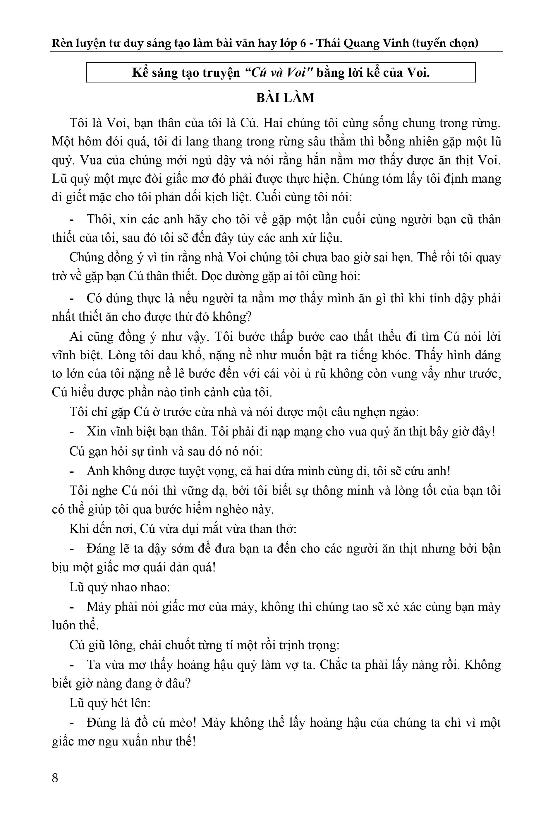rèn luyện tư duy sáng tạo làm bài văn hay 6 (theo chương trình sách giáo khoa mới) - Ảnh 11