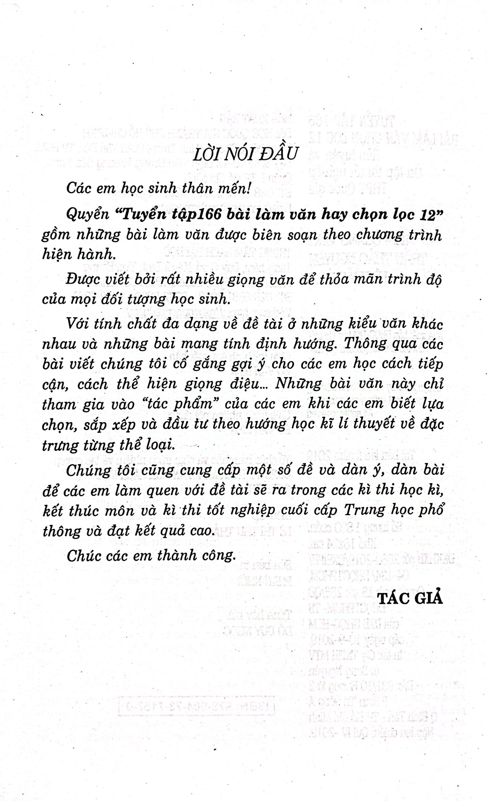 rèn luyện và ôn tập thi tốt nghiệp thpt quốc gia - tuyển tập 166 bài làm văn chọn lọc 12 - Ảnh 3