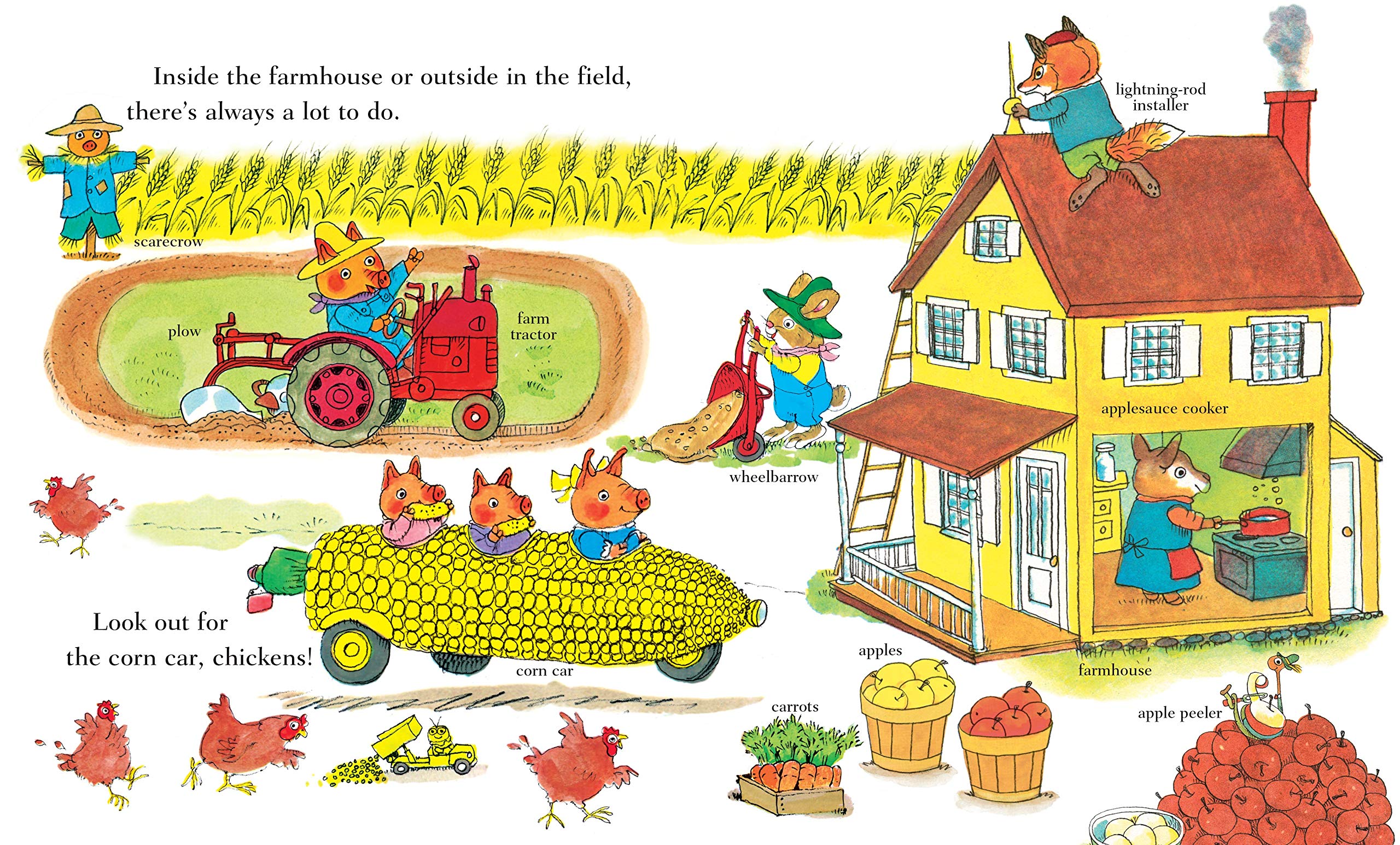richard scarry's busy busy farm (richard scarry's busy busy board books) - Ảnh 5