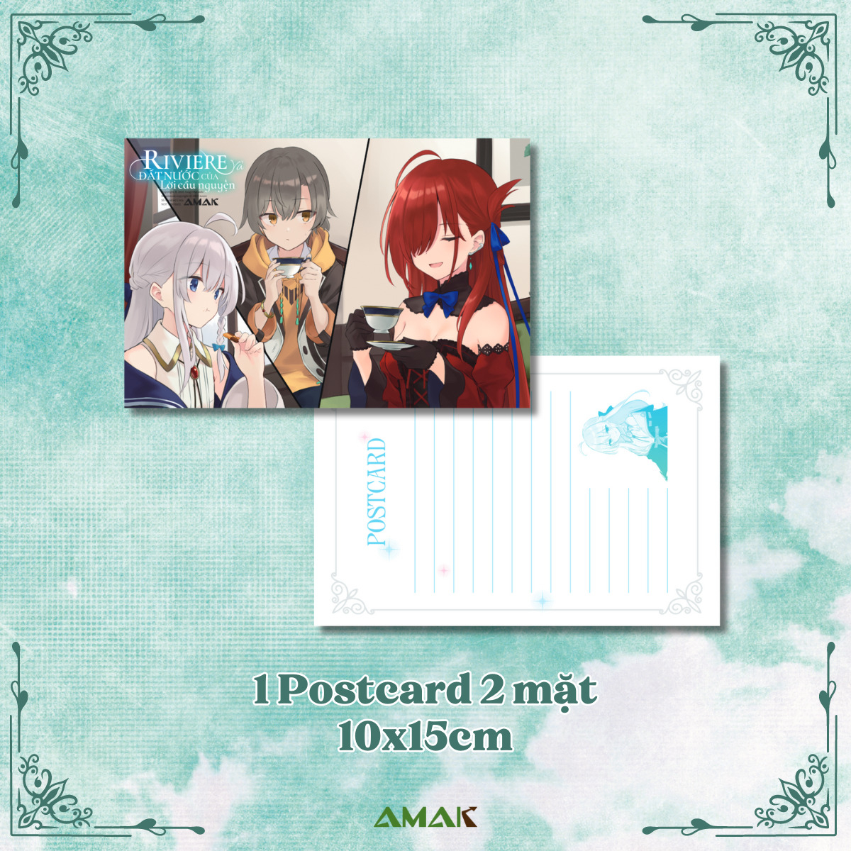 riviere và đất nước của lời cầu nguyện - tập 1 - riviere and the nation of the prayer - tặng kèm 1 bookmark + 1 postcard hai mặt + 3 card bo góc nhũ ngọc trai + 1 photostrip - Ảnh 5