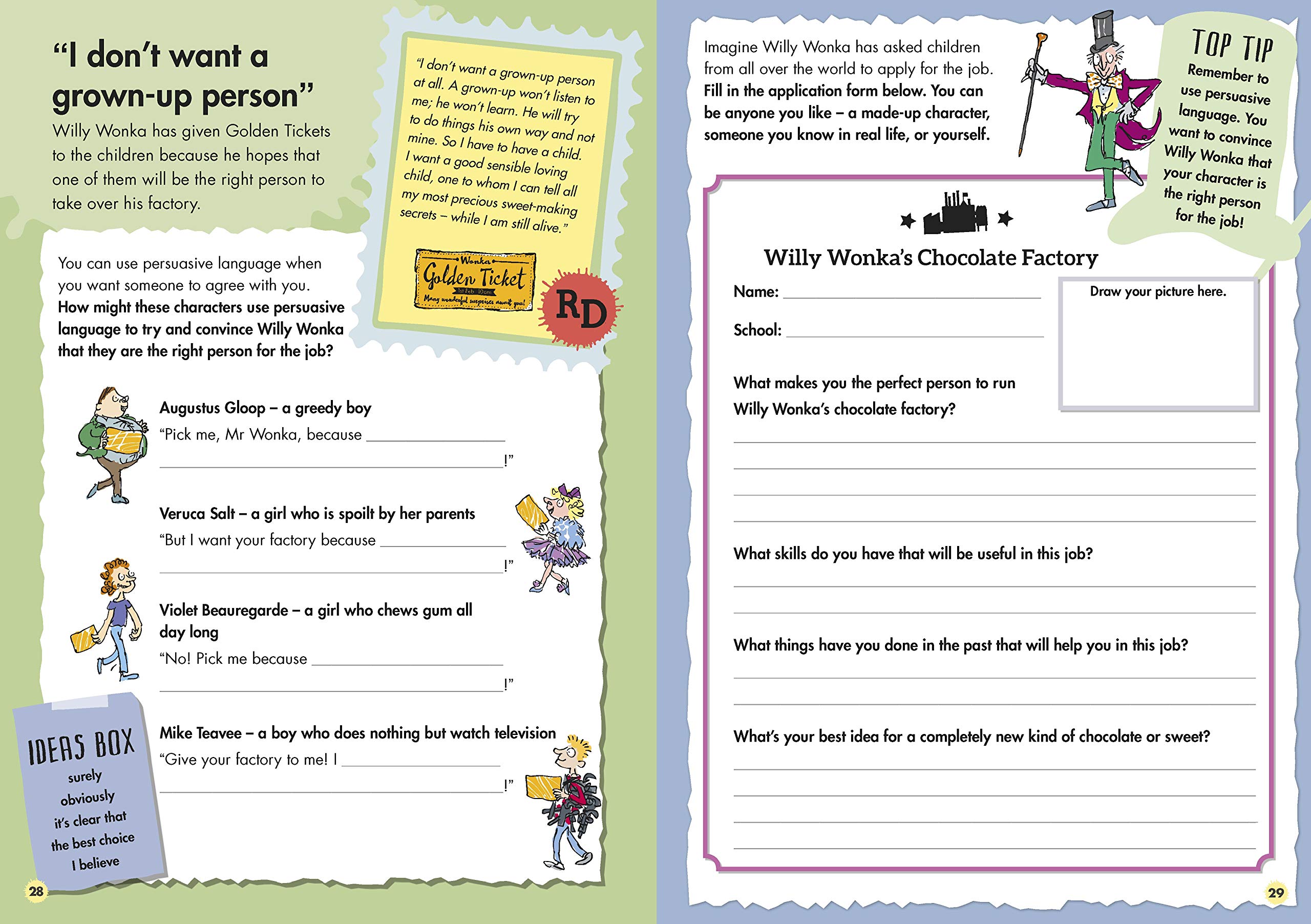 roald dahl's creative writing with charlie and the chocolate factory: how to write tremendous characters (roald dahl creative writing) - Ảnh 2