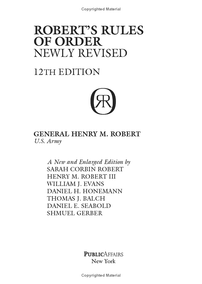 robert's rules of order newly revised (12th edition) - Ảnh 4
