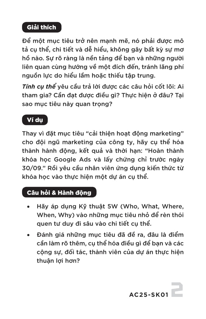 S.M.A.R.T - Đặt Mục Tiêu-Theo Dõi-Đánh Giá - Thẻ Nhỏ-Hiệu Suất Lớn - Làm Việc Thông Minh Mỗi Ngày - Ảnh 7