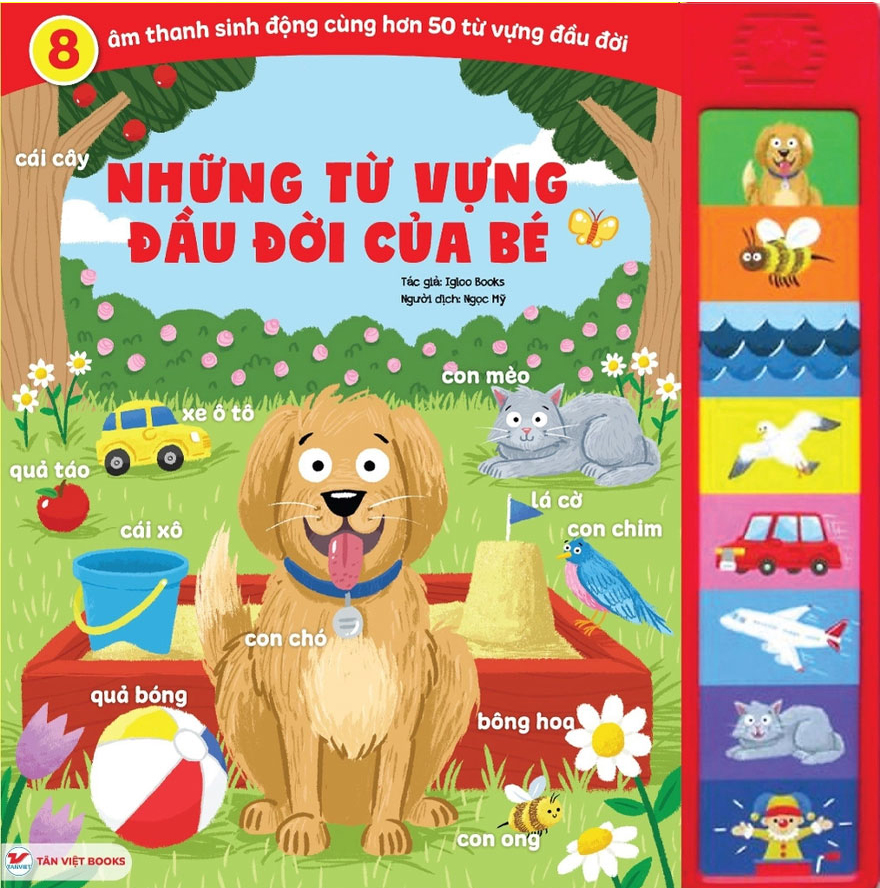 sách âm thanh - 8 âm thanh sinh động - những từ vựng đầu đời của bé - Ảnh 2