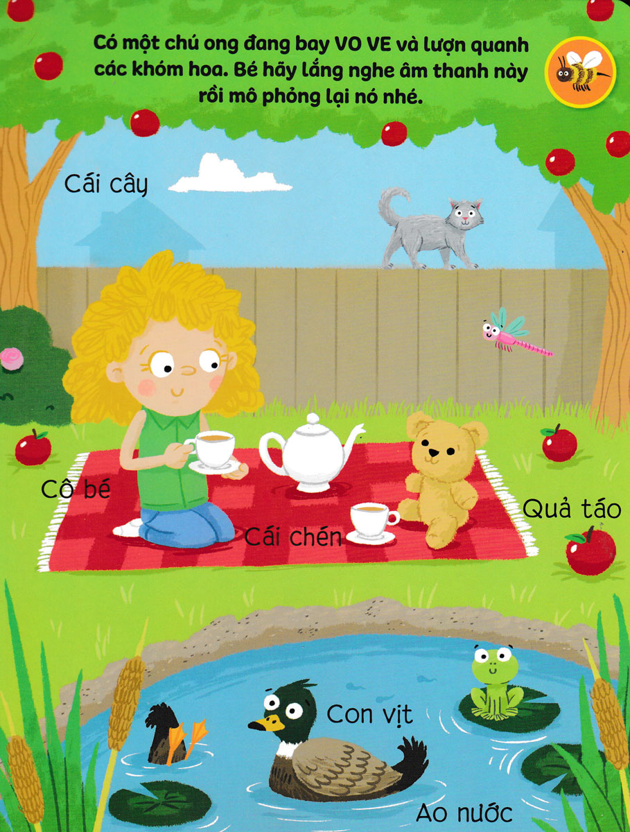 sách âm thanh - 8 âm thanh sinh động - những từ vựng đầu đời của bé - Ảnh 4