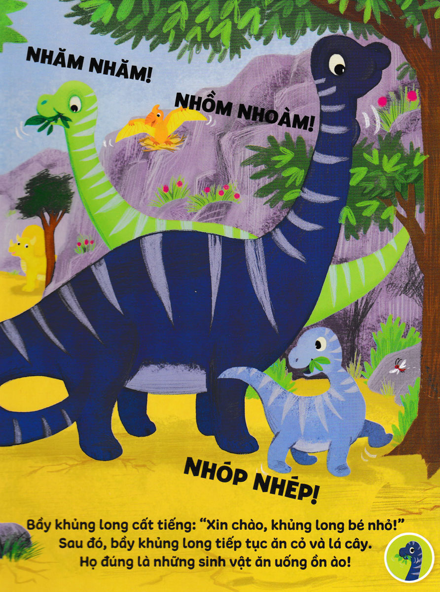 sách âm thanh - 8 âm thanh vui nhộn - những chú khủng long vui vẻ - Ảnh 6