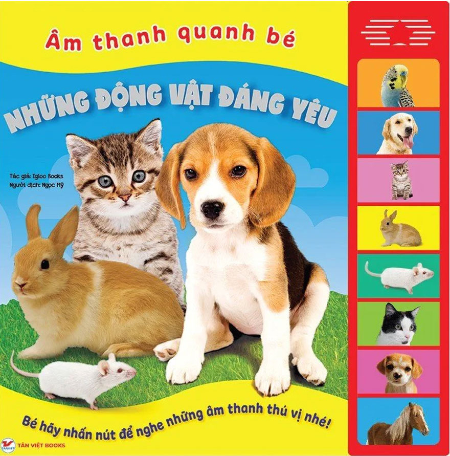 sách âm thanh - âm thanh quanh bé - những động vật đáng yêu - Ảnh 2