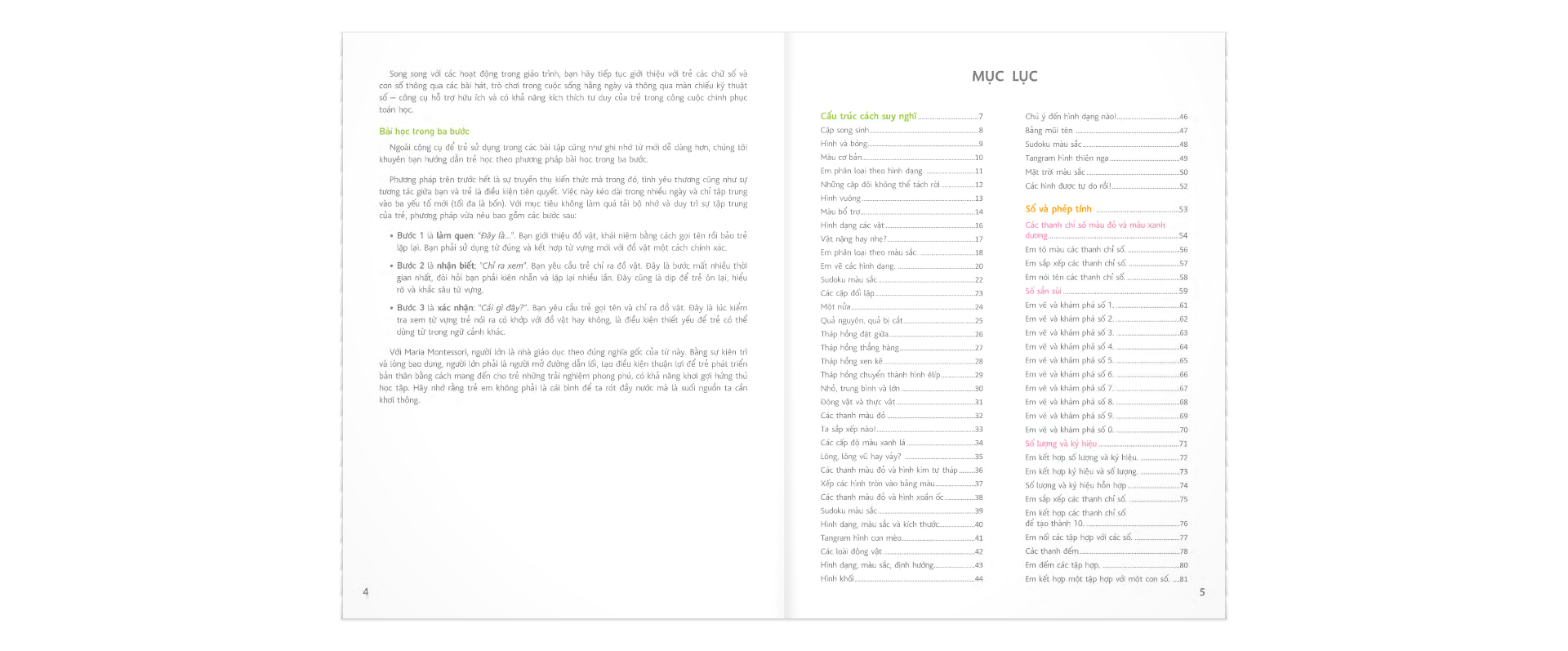 sách bài tập theo phương pháp montessori - phát triển trí tuệ và khả năng toán học cho trẻ - Ảnh 3