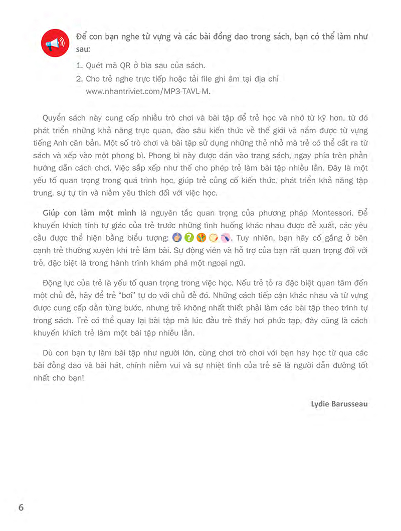 sách bài tập theo phương pháp montessori - tiếng anh vỡ lòng (cd) - Ảnh 7