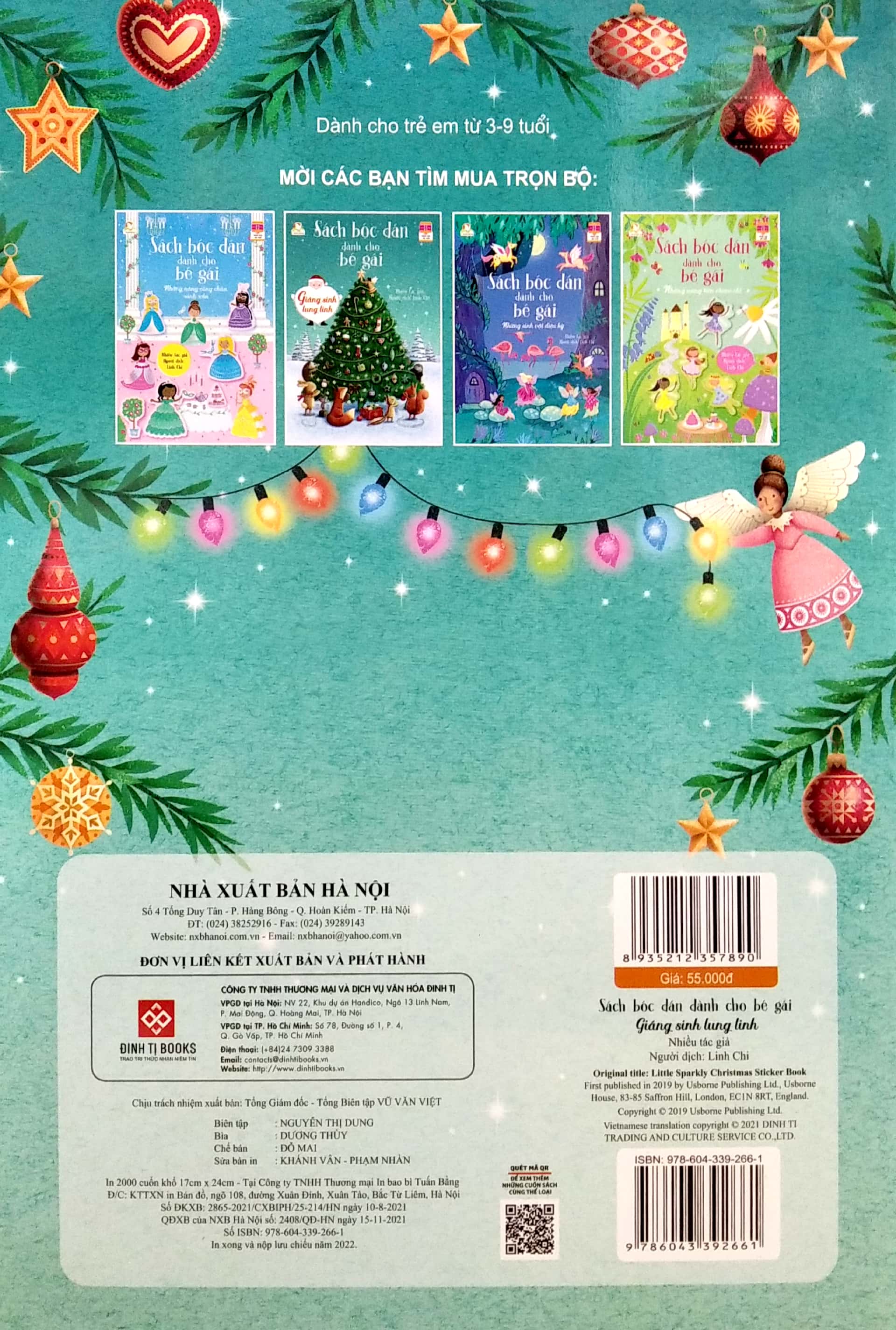 sách bóc dán dành cho bé gái - giáng sinh lung linh - Ảnh 6