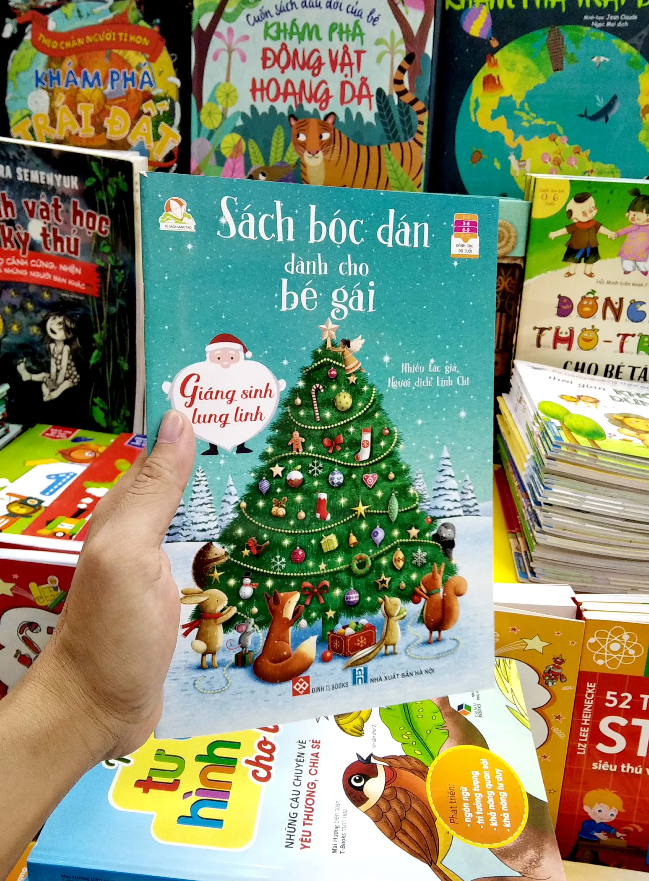 sách bóc dán dành cho bé gái - giáng sinh lung linh - Ảnh 7