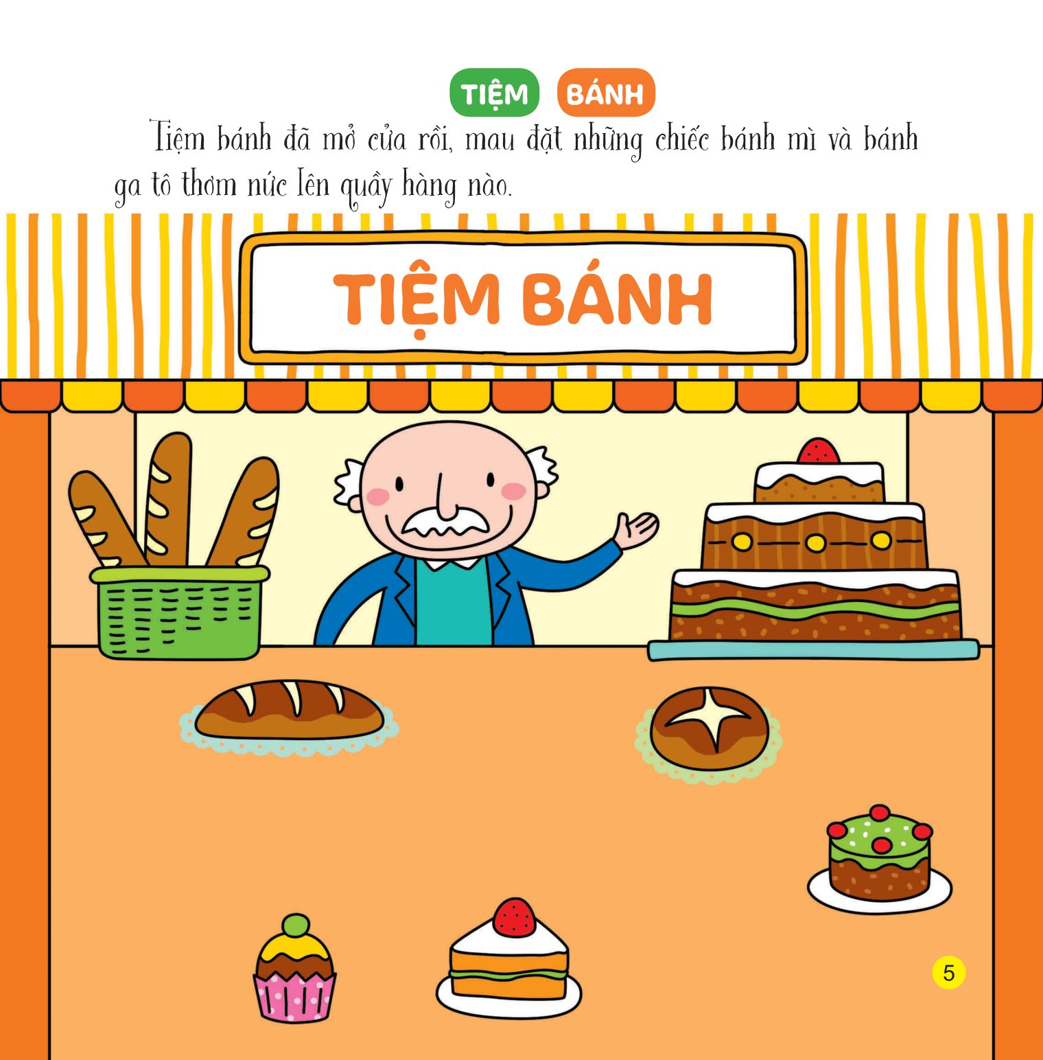 sách bóc dán giúp trẻ phát triển nhận thức đầu đời - cửa hàng bận rộn - Ảnh 5