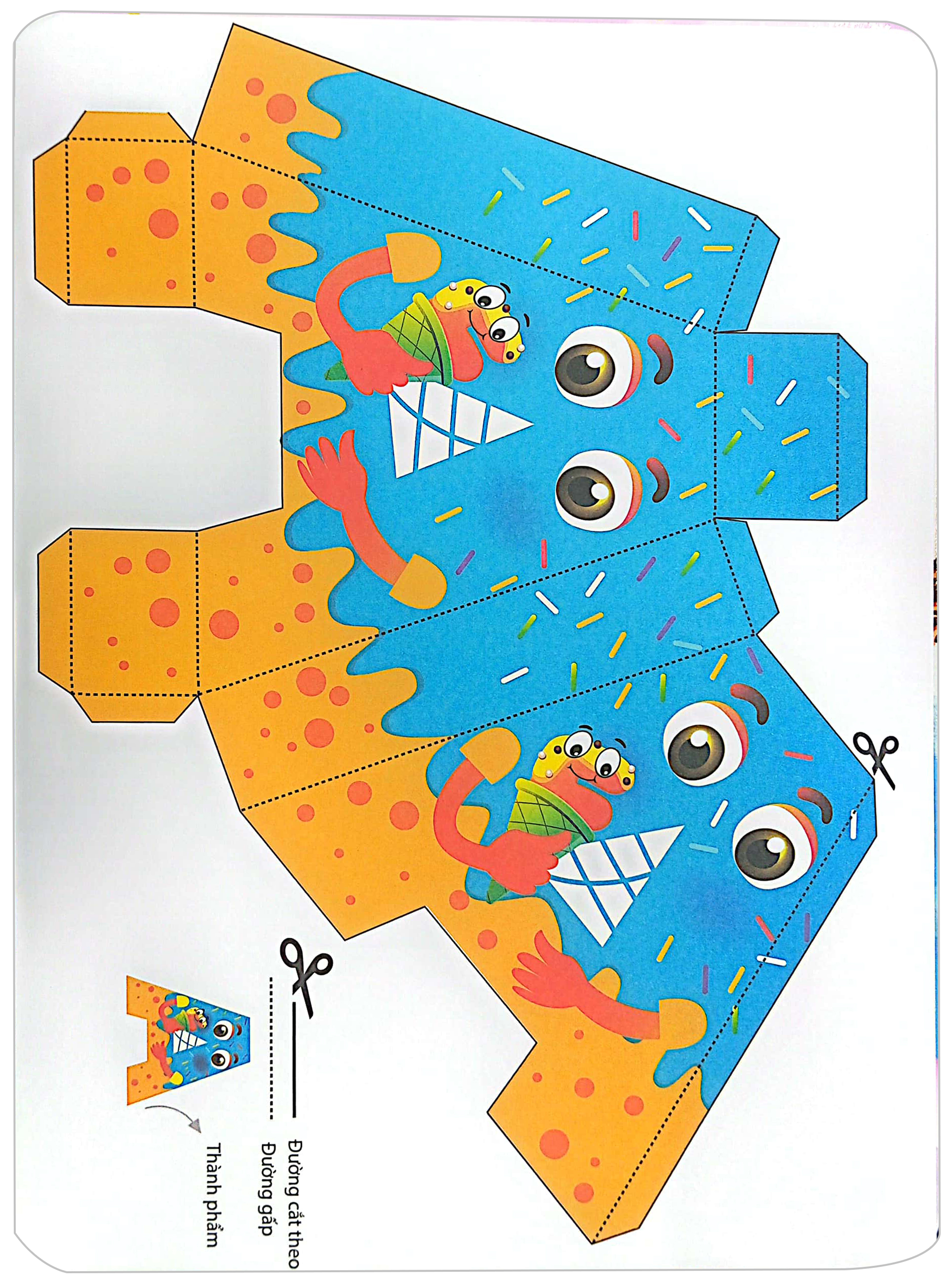 sách bóc dán khổng lồ - bảng chữ cái vui nhộn - funny alphabet - alphabet amusant (đa ngữ việt-anh-pháp) - Ảnh 4