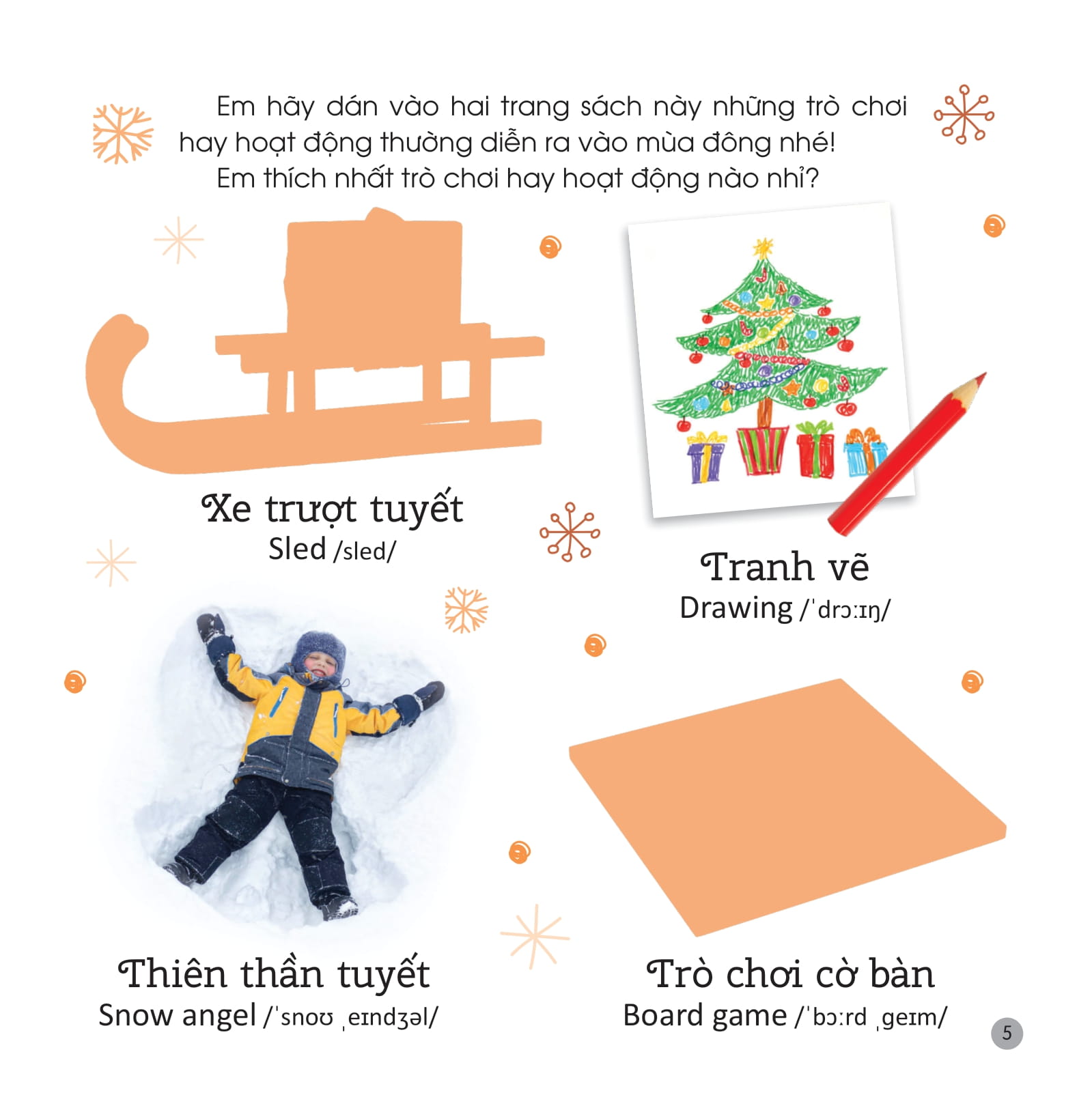 Sách Bóc Dán Phát Triển Ngôn Ngữ Và Nhận Biết - Giáng Sinh - Ảnh 6