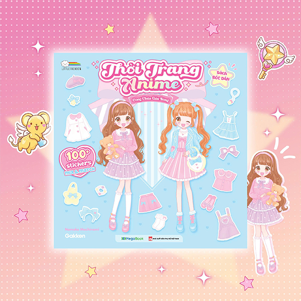 Sách Bóc Dán - Thời Trang Anime - Công Chúa Gấu Bông