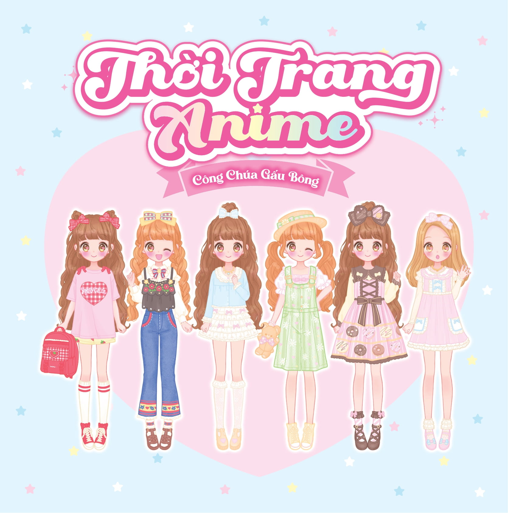 Sách Bóc Dán - Thời Trang Anime - Công Chúa Gấu Bông - Ảnh 9