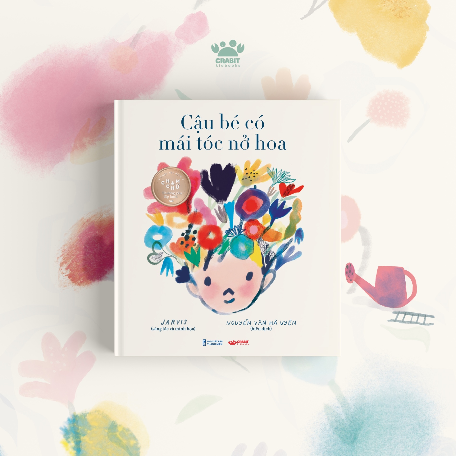 sách chạm chữ - cậu bé có mái tóc nở hoa - bìa cứng - Ảnh 2