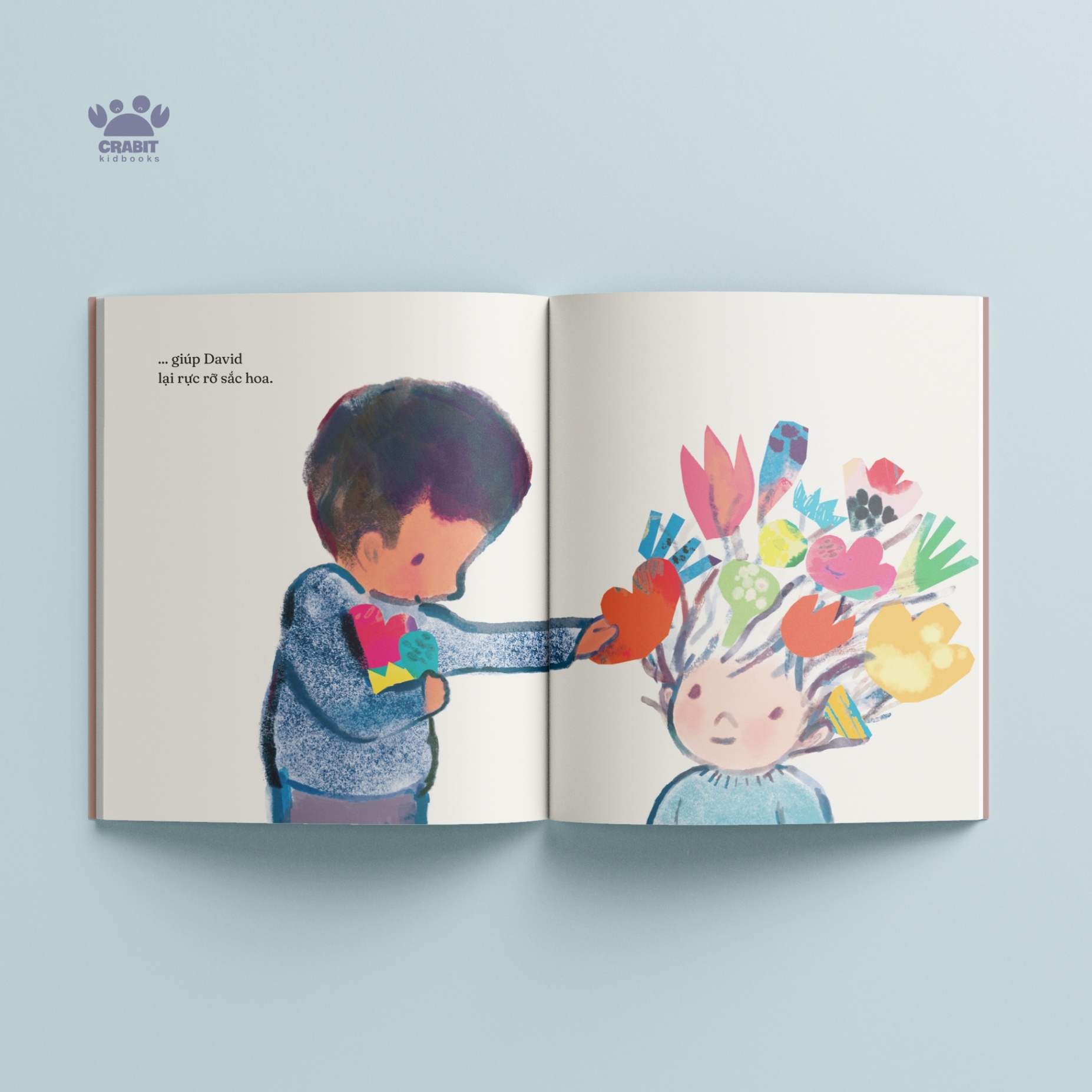 sách chạm chữ - cậu bé có mái tóc nở hoa - bìa cứng - Ảnh 7