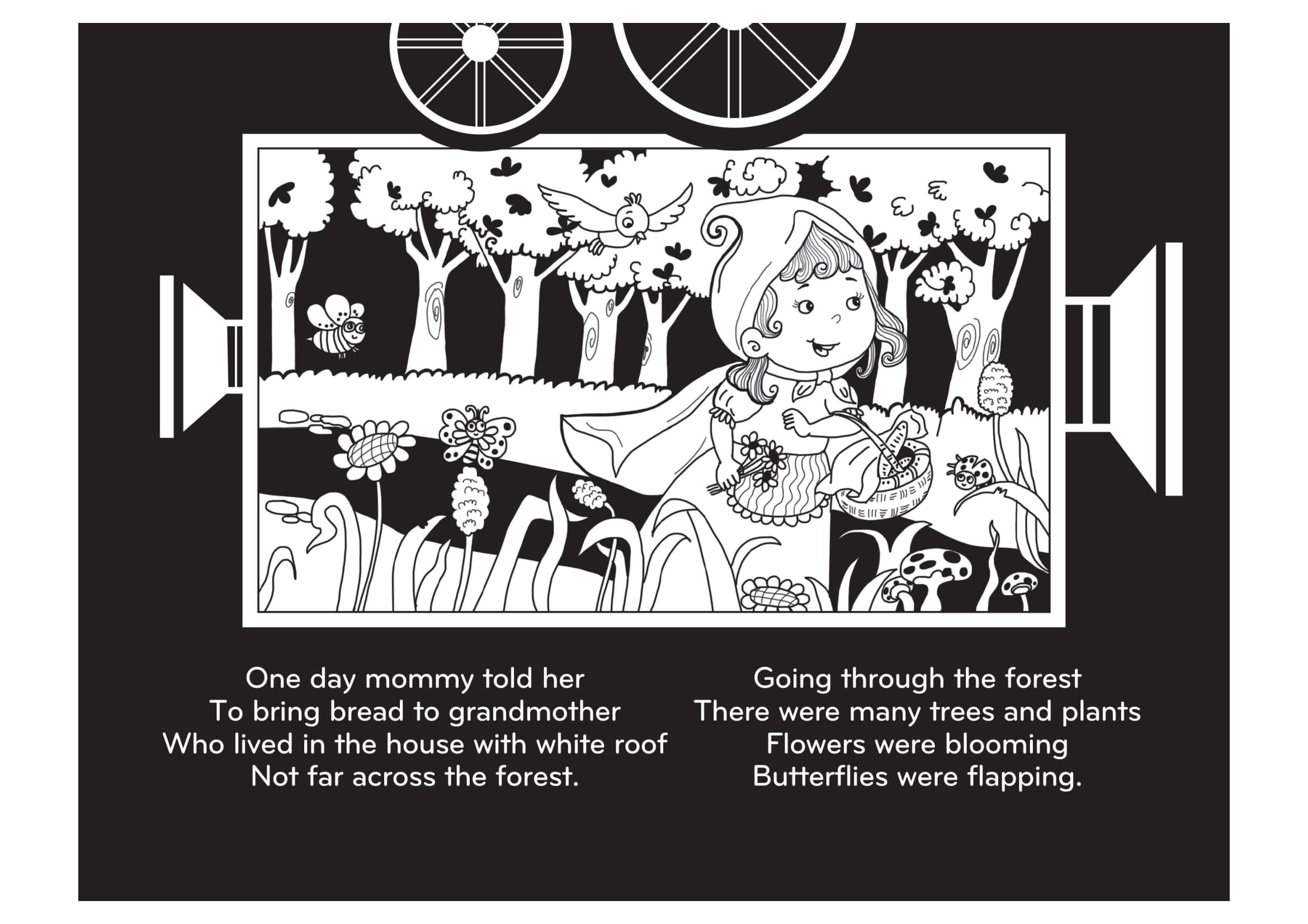 sách chiếu bóng - cinema book - rạp chiếu phim trong sách - cô bé quàng khăn đỏ - Ảnh 5