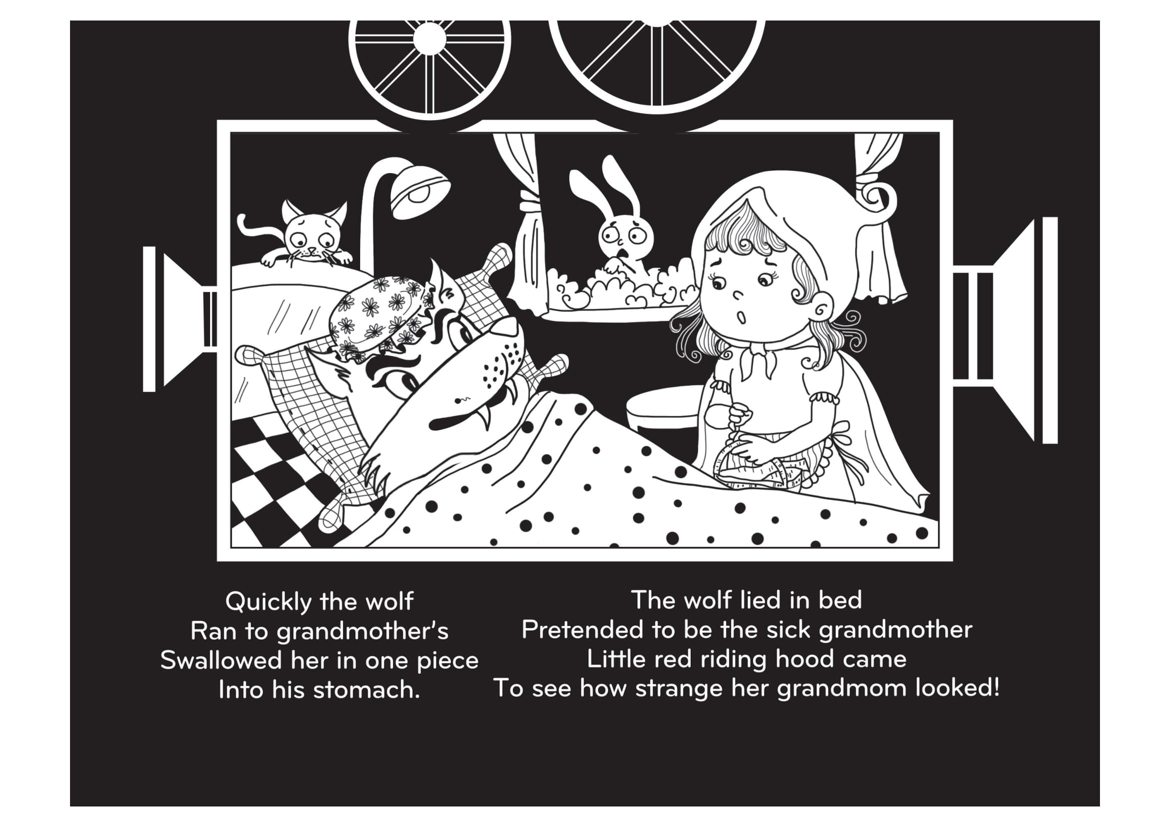 sách chiếu bóng - cinema book - rạp chiếu phim trong sách - cô bé quàng khăn đỏ - Ảnh 9