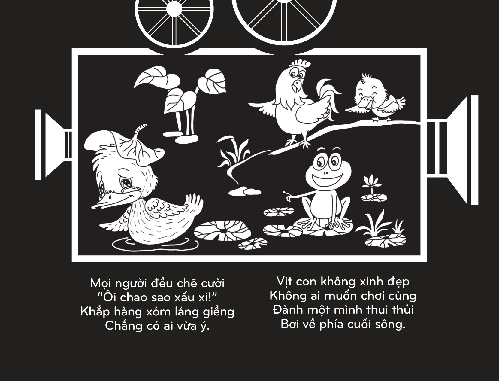 sách chiếu bóng - cinema book - rạp chiếu phim trong sách - vịt con xấu xí - Ảnh 6