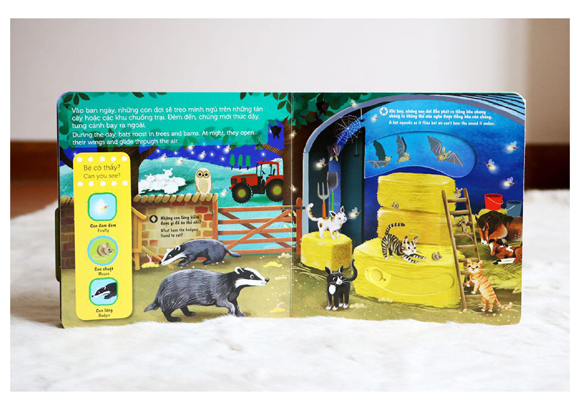 Sách Chuyển Động - First Explorers - Night Animals - Động Vật Ban Đêm - Ảnh 4