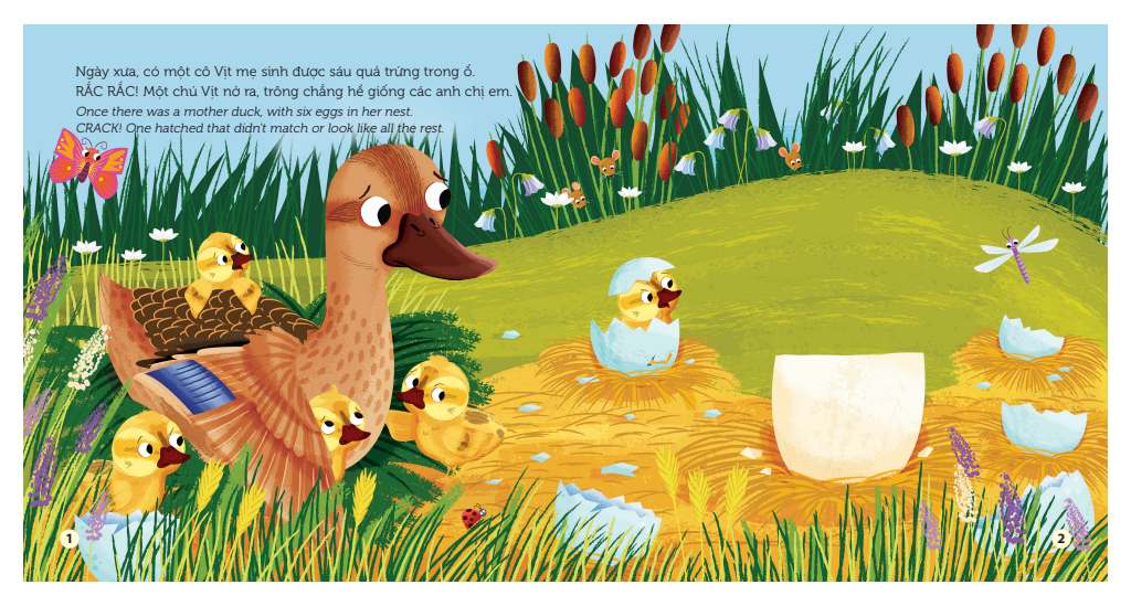 sách chuyển động - first stories - vịt con xấu xí - the ugly duckling - bìa cứng - Ảnh 5