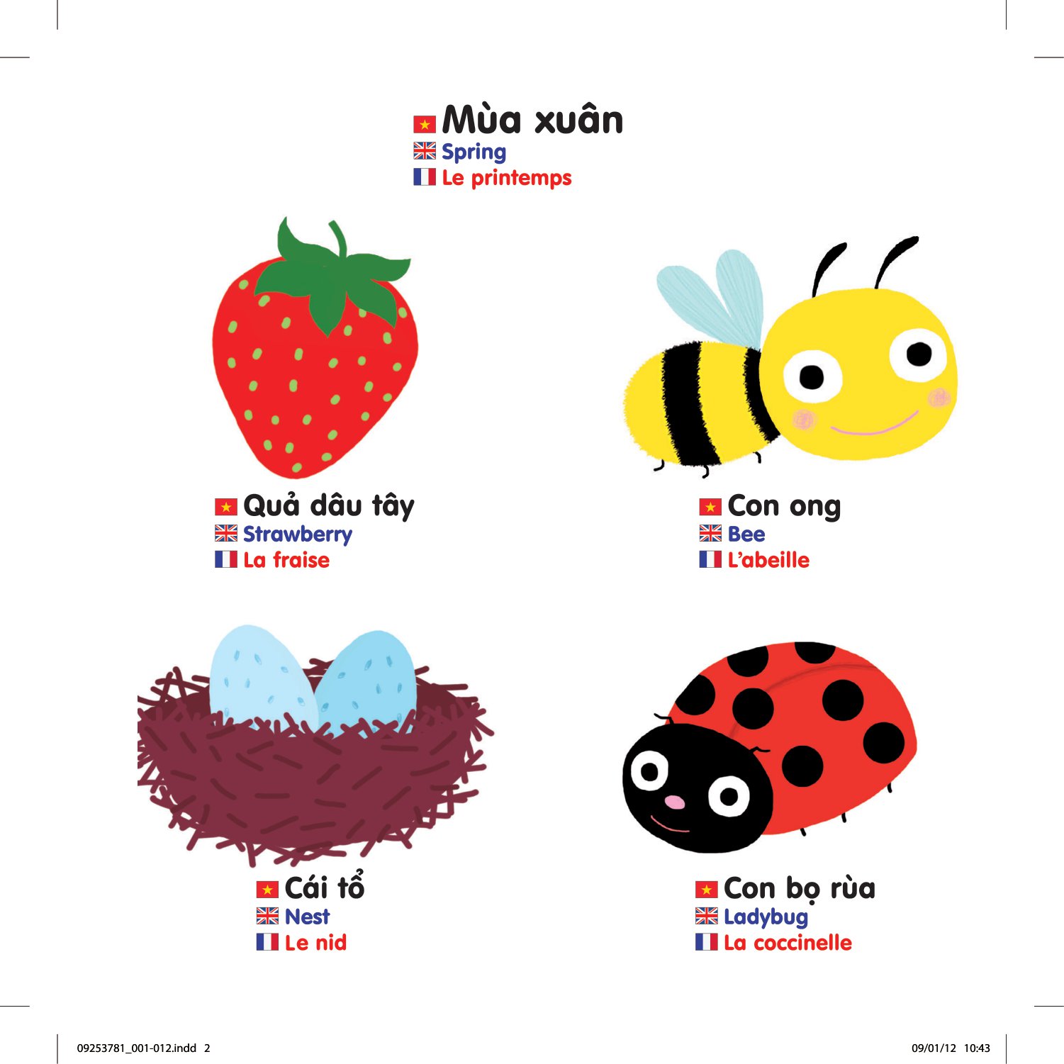 sách chuyển động thông minh đa ngữ việt - anh - pháp: các mùa trong năm - seasons - les saisons - Ảnh 2