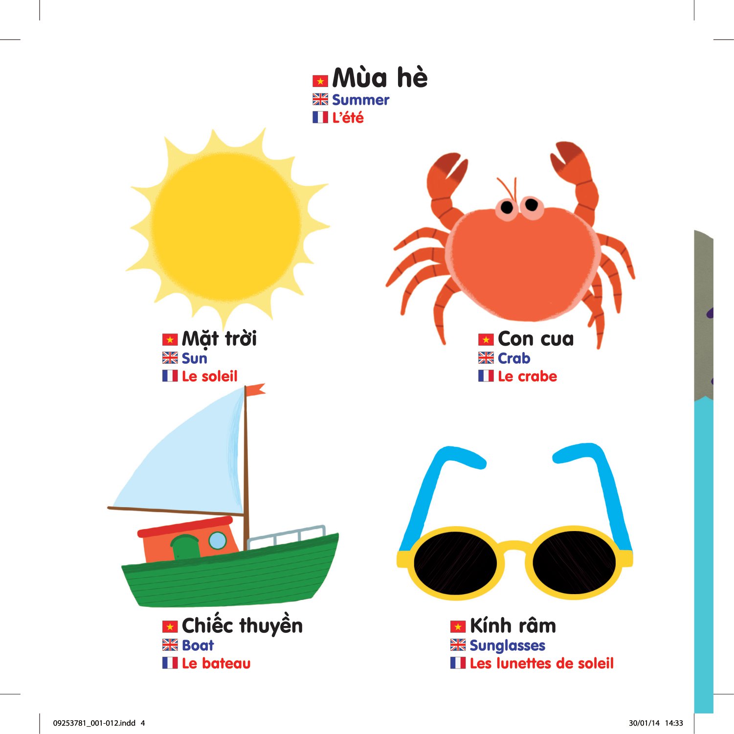 sách chuyển động thông minh đa ngữ việt - anh - pháp: các mùa trong năm - seasons - les saisons - Ảnh 4
