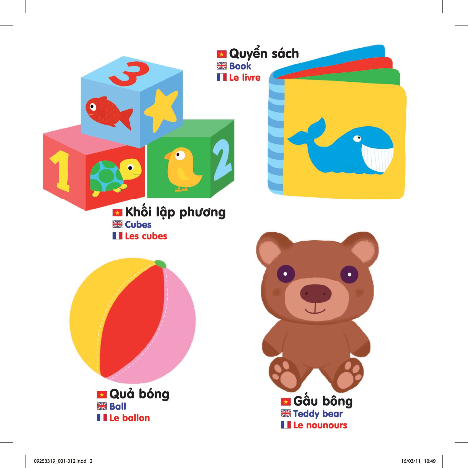 sách chuyển động thông minh đa ngữ việt - anh - pháp: đồ dùng của bé - baby stuffs - les matériels de puériculture - Ảnh 2