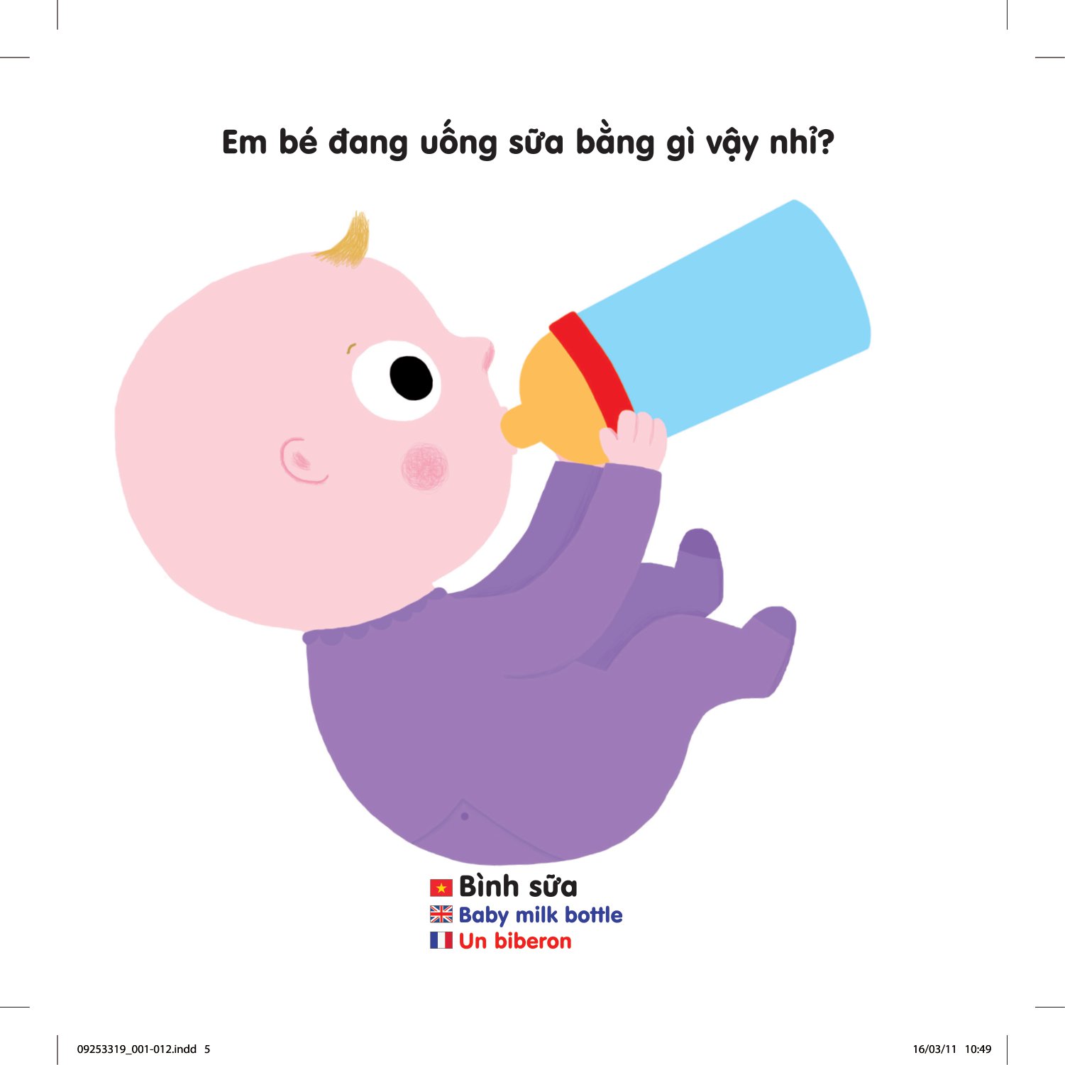 sách chuyển động thông minh đa ngữ việt - anh - pháp: đồ dùng của bé - baby stuffs - les matériels de puériculture - Ảnh 5