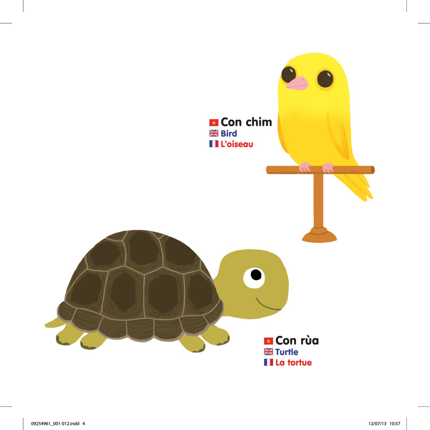 sách chuyển động thông minh đa ngữ việt - anh - pháp: động vật nuôi - domestic animals - les animaux de compagnie - Ảnh 4