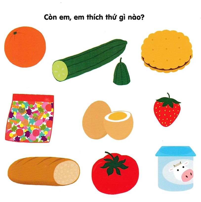 sách chuyển động thông minh đa ngữ việt - anh - pháp: thức ăn - foods - les aliments - Ảnh 6