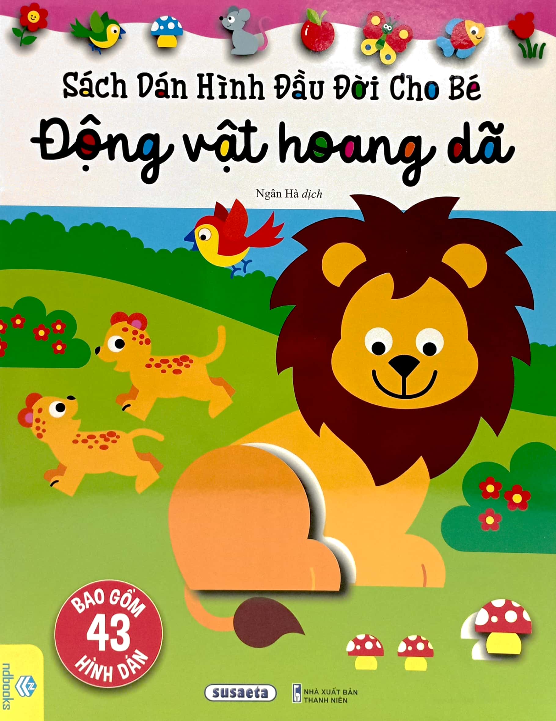 sách dán hình đầu đời cho bé - động vật hoang dã - Ảnh 2