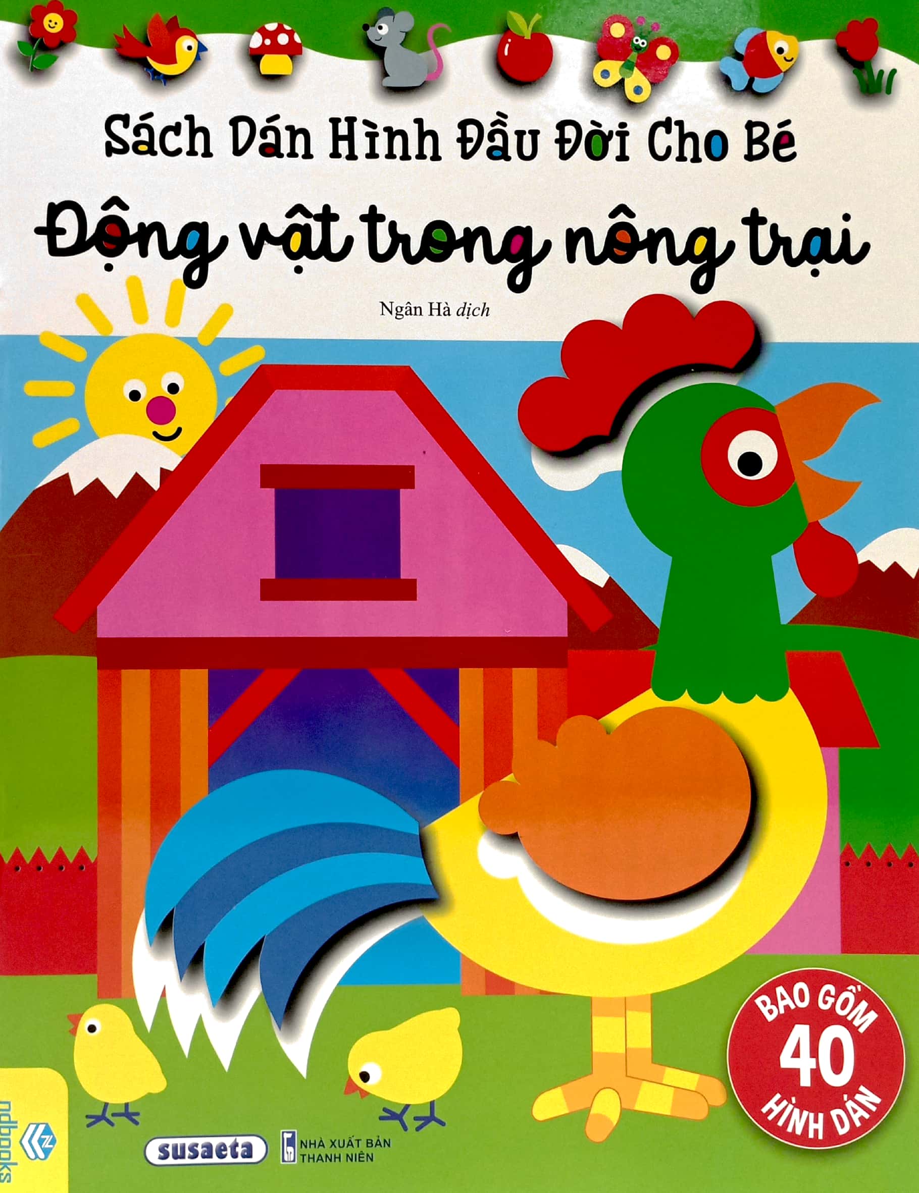 sách dán hình đầu đời cho bé - động vật trong nông trại - Ảnh 2