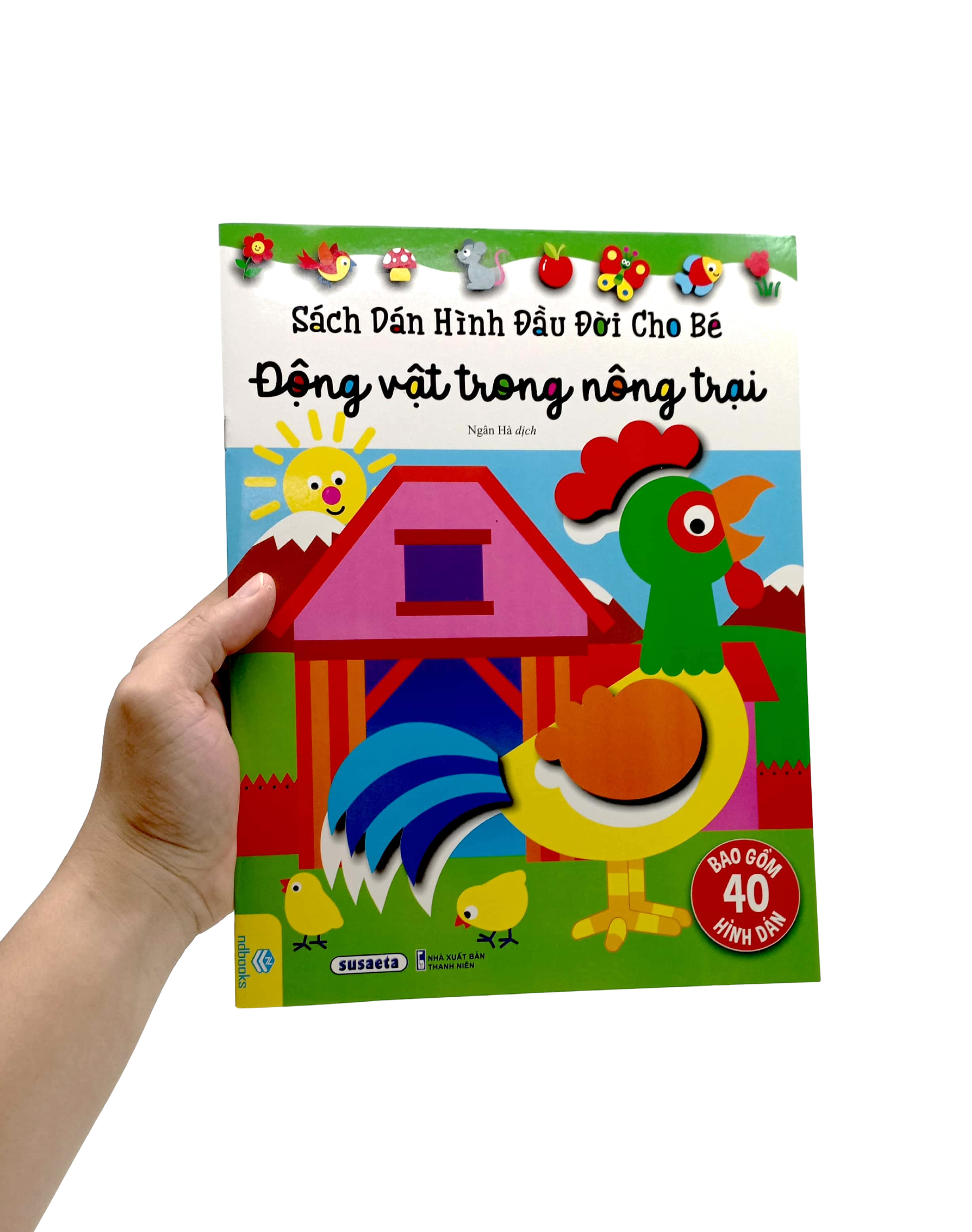 sách dán hình đầu đời cho bé - động vật trong nông trại - Ảnh 7