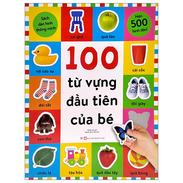 sách dán hình thông minh - 100 từ vựng đầu tiên của bé