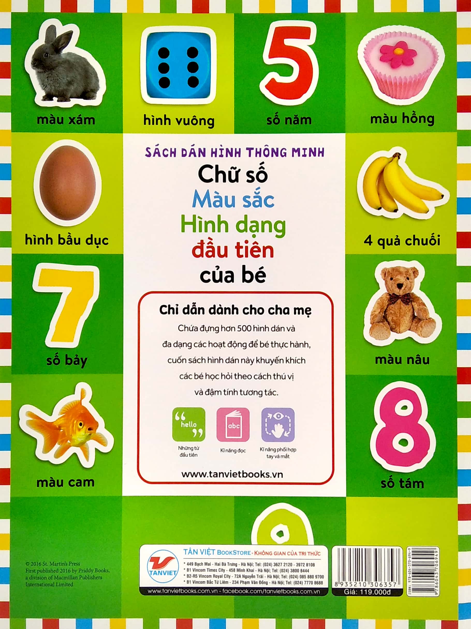 sách dán hình thông minh - chữ số ,màu sắc , hình dạng đầu tiên của bé - Ảnh 6